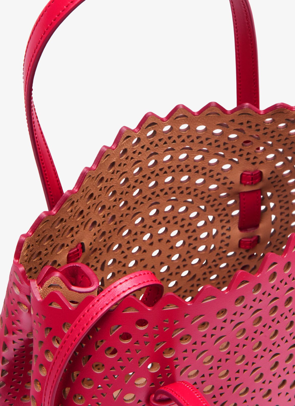 Mina 25 Tote Bag ALAÏA RASPBERRY PINK MINA 25 TOTE BAG